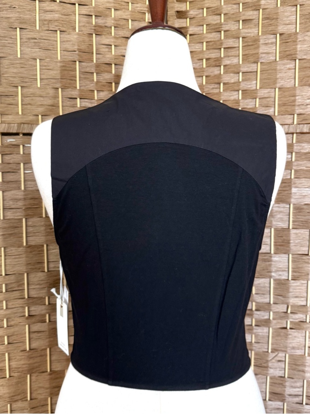 NWT Good American black cotton Dolly corset top L - Picture 6 of 13